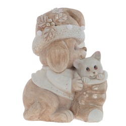 Фигурка декоративная с подсветкой "Щенок и котёнок"(3хААА,н/п) L30 W26 H40 см