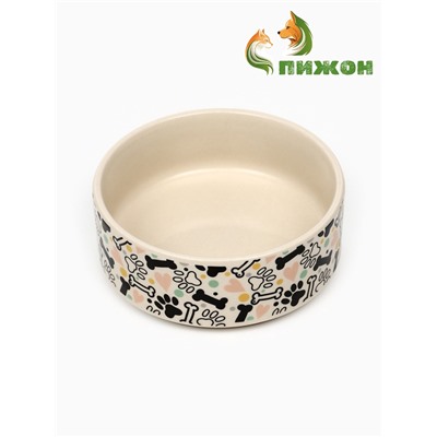 Миска керамическая "Собачья радость", 200 мл, 10,5 х 4 см