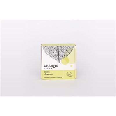 НАТУРАЛЬНЫЙ ТВЕРДЫЙ ШАМПУНЬ SHARME HAIR CITRUS (ЦИТРУС)