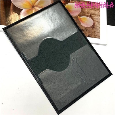 Обложка для паспорта из кожи черная