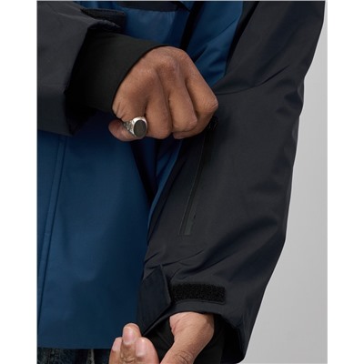 Горнолыжная куртка мужская зимняя синего цвета 7616S