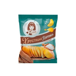 «Хрустящий картофель», чипсы с солью, произведены из свежего картофеля, 70 г