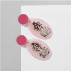 Серьги акриловые «Девушка» китаянка, цветные