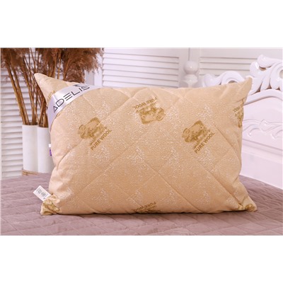 Подушка "Овечья шерсть" тик на молнии лебпух+овеч,стег,лента,сумка(Н)