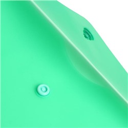 Папка-конверт на кнопке А5, 180 мкм, Calligrata Office, полупрозрачная, зеленая