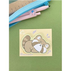 Блок стикер для записей "Racoon dreaming", orange