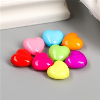 Набор бусин для рукоделия и плетения «Арт Узор. Сердечко пузатое», цветные, 100 шт. 1×1.1 см