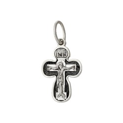 Крест из серебра литье частичное чернение