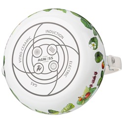 ЧАЙНИК AGNESS  ЭМАЛИРОВАННЫЙ СЕРИЯ "ФРУКТОВАЯ КОРЗИНА", 1,3 Л
