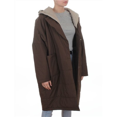 8030 BROWN Куртка демисезонная женская (100 гр. холлофайбер)