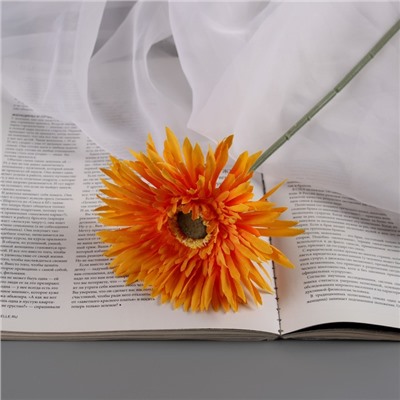 Цветы искусственные «Хризантема люкс», h=40 см, d=11 см, оранжевые