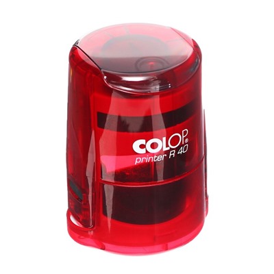 Оснастка для круглой печати автоматическая COLOP Printer R=40, диаметр 41.5 мм, с крышкой, корпус рубин