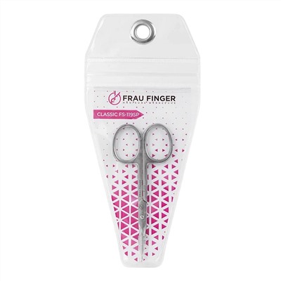 Frau Finger Ножницы маникюрные для кутикулы изогнутые / Classic FS-119SP, глянцевые, ручная заточка, 9,5 см