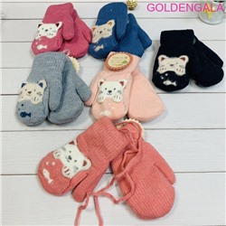 Детские варежки с пищалкой теплые на меху длина 13 см Арт 4