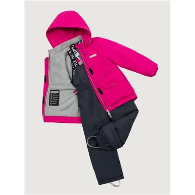 Комплект утеплённый для девочки NIKASTYLE 7м2225 Фуксия графит