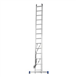 Лестница, 2 х 14 ступеней, алюминиевая, двухсекционная, Сибртех