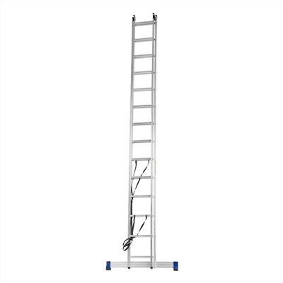Лестница, 2 х 14 ступеней, алюминиевая, двухсекционная, Сибртех