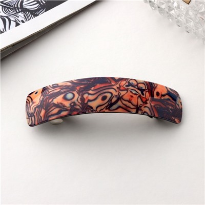 Заколка - автомат для волос «Сильва», янтарный принт, 9 см, МИКС