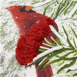 Подушка декоративная с рисунком Northern cardinal из коллекции New Year Essential, 45х45 см