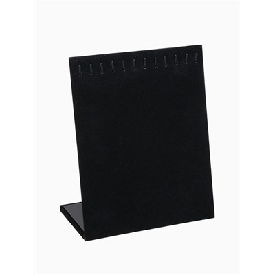 Подставка для кулонов, цепочек и браслетов QF, 12 крючков 20×9×25.5 см, бархатная, чёрная