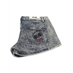 7718 BLUE Шорты джинсовые женские