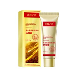 Крем против морщин с золотом и рекомбинантным коллагеном BINGFUZHICUI Gold Recombinant Collagen 100 гр