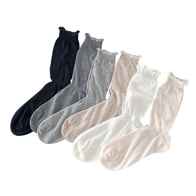 Brand summer thin knee socks, Korean style, mid-length