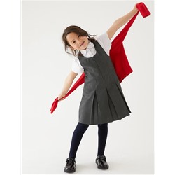Girls' Longer Length Pleated School Pinafore (2-12 Yrs)