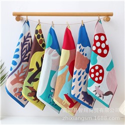 Japanese retro towel, handkerchief, with embroidery