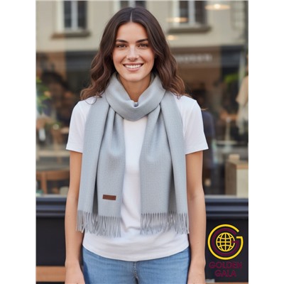 Шарф теплый женский кашемировый Арт 2581Ш/03 (серо-голубой)