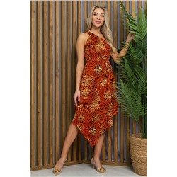Платье Лабиринт любви (оранжевое) П12728-15