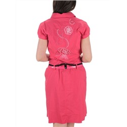 9405 CRIMSON Платье женское (85% хлопок, 10% вискоза, 5% лайкра)