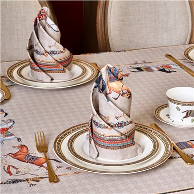 НАБОР САЛФЕТОК  2 ШТ "PASSAGE",40Х40СМ, 100% ХЛОПОК, КАПУЧИНО,ТВИЛ