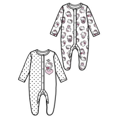 Комбинезон для девочки, 2 шт. в комплекте