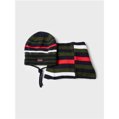 Комплект для мальчика: шапка, снуд