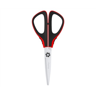 Ножницы Berlingo "Easycut 300", 17,5см, красные, мягкие вставки, европодвес
