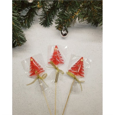 Леденцы "Елочки красные " (без сахара) 3 штуки