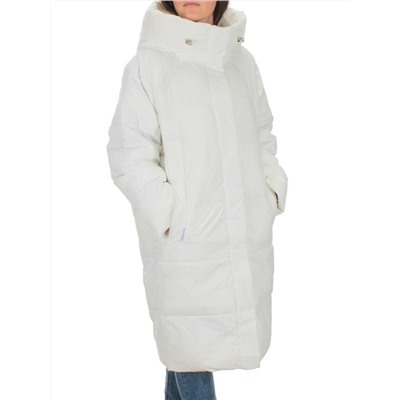 22369 WHITE Пальто зимнее женское (200 гр. холлофайбера)