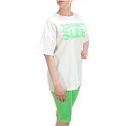KD-862 WHITE/GREEN Костюм-двойка женский 7986 TREND