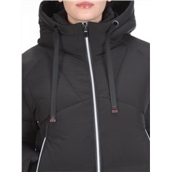 21068 BLACK Куртка зимняя женская FLANCE ROSE (200 гр. холлофайбера)
