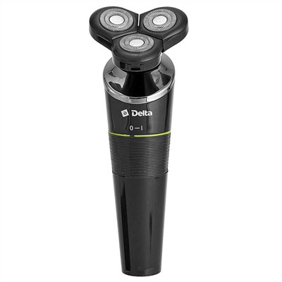 Бритва электрическая DELTA DL-0728 черная: LED дисплей, USB зарядка 5 Вт