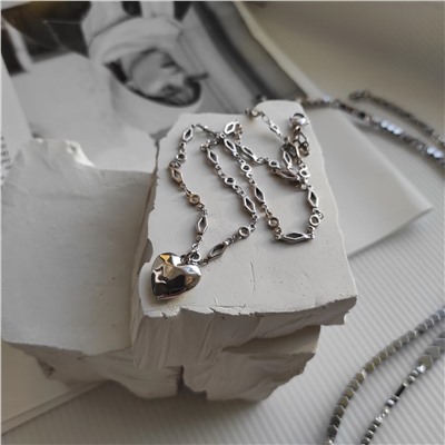 Сет из гематита серебристого цвета