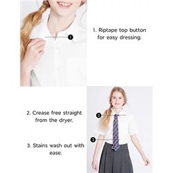 2pk Girls' Non-Iron School Shirts (2-18 Yrs)