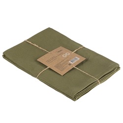 Набор из двух салфеток сервировочных из хлопка оливкового цвета из коллекции Essential, 45х45 см