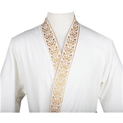 Халат Велюровый Мужской (L) Şehzade Krem Bay Large Bornoz- EcoCotton