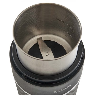 Кофемолка электрическая 300 Вт, 80 г, съемная чаша DELTA LUX DE-2203 черная