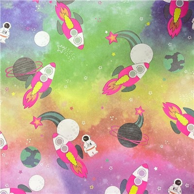Упаковочная бумага «Rocket», purple (50*70 см)