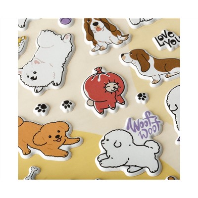 Наклейки объемные MESHU "Best friend", 10*23см, пакет европодвес