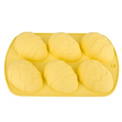 Форма силиконовая для выпечки 6 ячеек "Яйцо" 27*17,5*3,5см