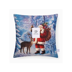 Наволочка декоративная новогодняя «Этель. Сочельник» 40×40 см, велюр
